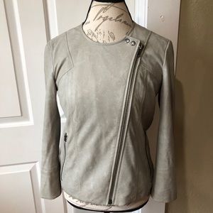 Helmut Lang- Oxum Collarless Leather Jacket